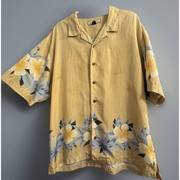 Tommy Bahama Other - Tommy Bahama Shirt Large Mens Silk Hawaiian Button Up Hibiscus Beach Cruise